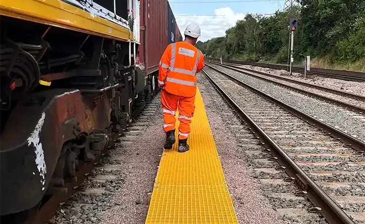 standard mesh walkway yellow