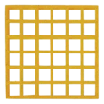 Standard Mesh GRP Grating in Yellow